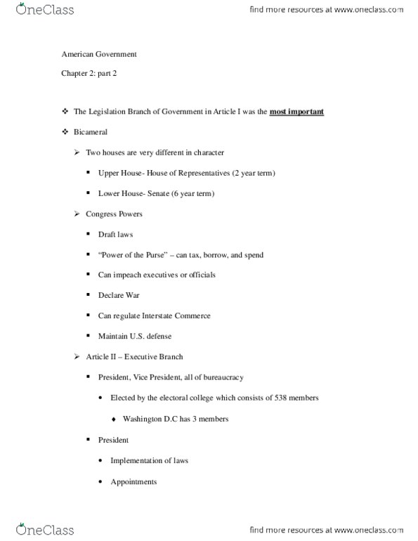 POLS 1101 Lecture 2: American Government Notes Ch. 2 - part 2 .docx thumbnail