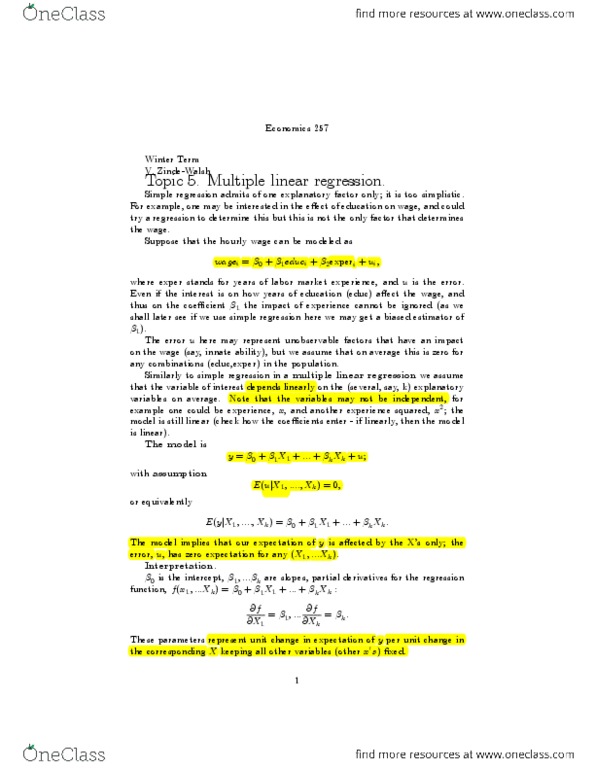 ECON 257D2 Lecture Notes - Lecture 8: Nonlinear Regression, Production Function, Tachykinin Receptor 1 thumbnail