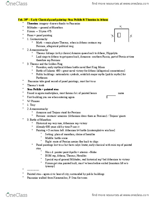 Visual Arts History 2247E Lecture Notes - Lecture 1: Stoa Poikile, Pinax, Panel Painting thumbnail
