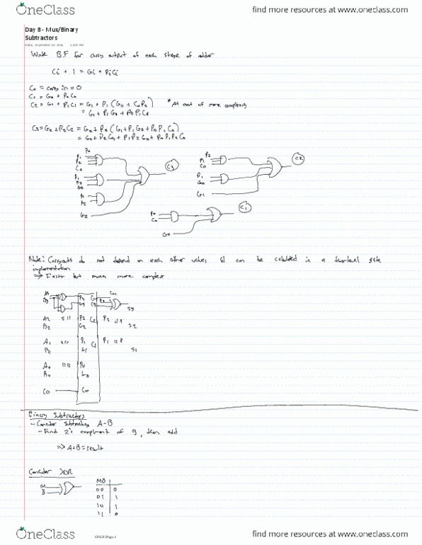 CPS 213 Lecture 8: Day 8 - MuxBinary Subtractors thumbnail