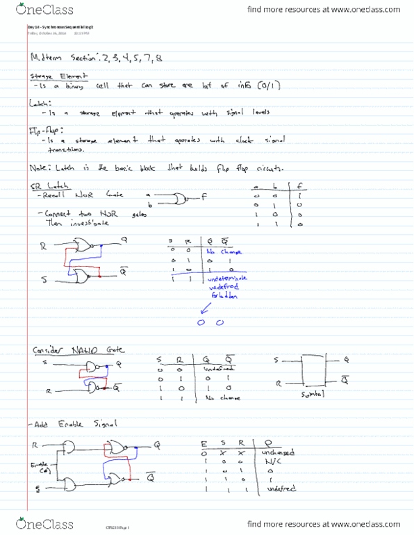 CPS 213 Lecture 14: Day 14 - Synchronous Sequential Logic thumbnail