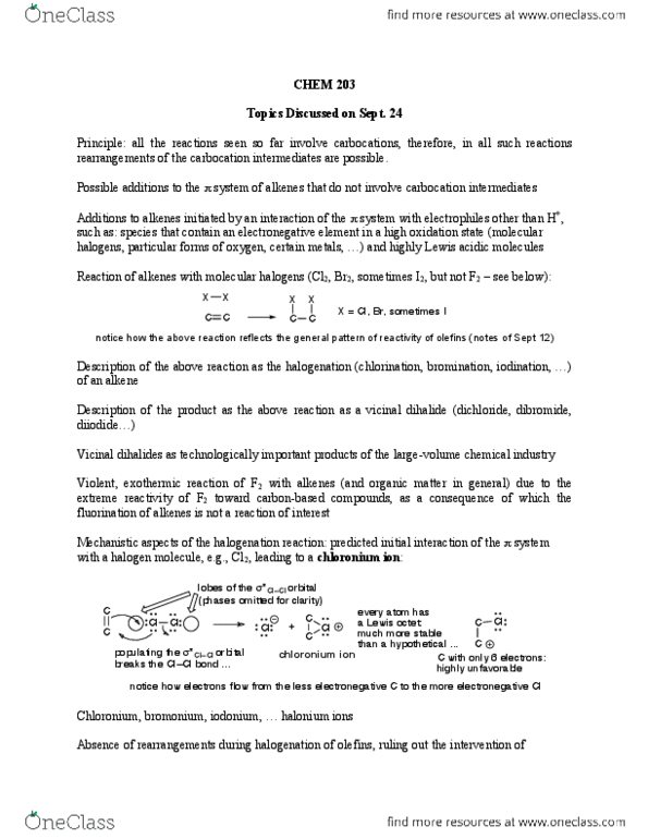 CHEM 203 Lecture Notes - Lecture 10: Halonium Ion, Bayerischer Rundfunk, Bromine thumbnail