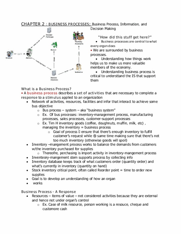 BUS 237 Lecture Notes - Business Process, Data Analysis, Word Processor thumbnail