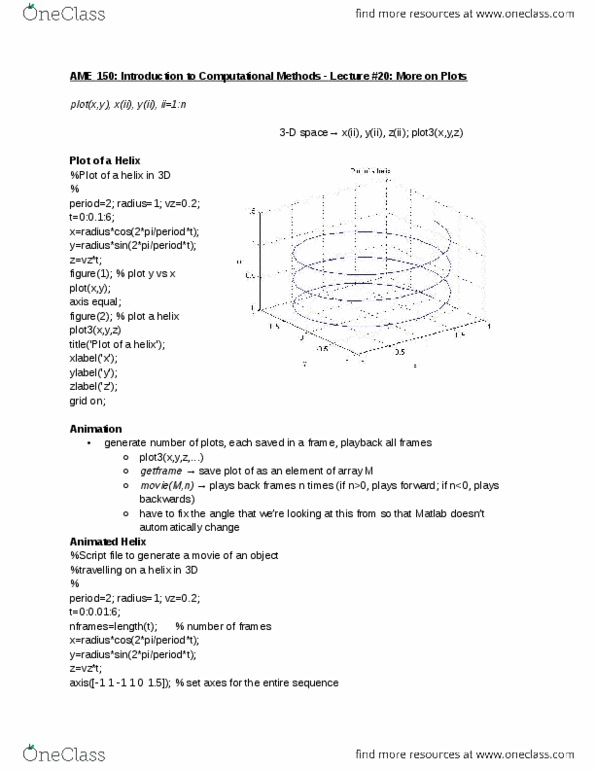 AME 150L Lecture Notes - Lecture 20: Contour Line thumbnail