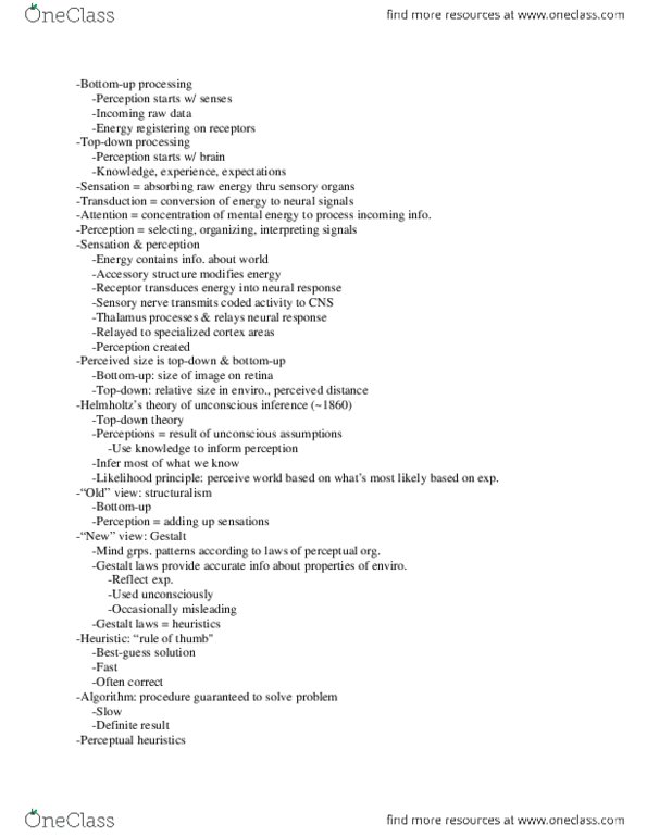 PSY 322 Lecture Notes - Lecture 3: Likelihood Principle, Sensory Nerve, Retina thumbnail