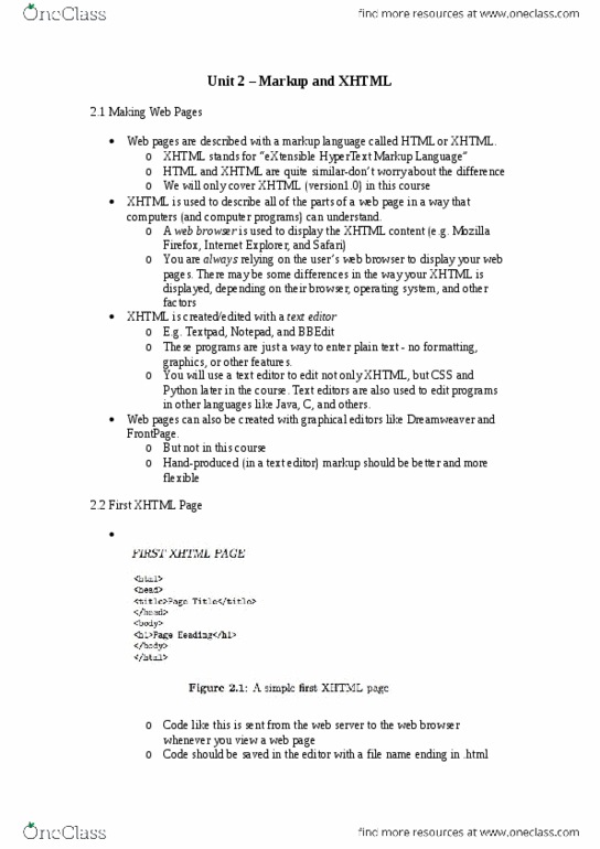 CMPT 165 Chapter Notes - Chapter 2: Text Editor, Firefox, Network Congestion thumbnail