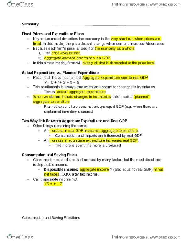 EC140 Lecture Notes - Lecture 3: Aggregate Demand, Xm Satellite Radio, Disposable And Discretionary Income thumbnail