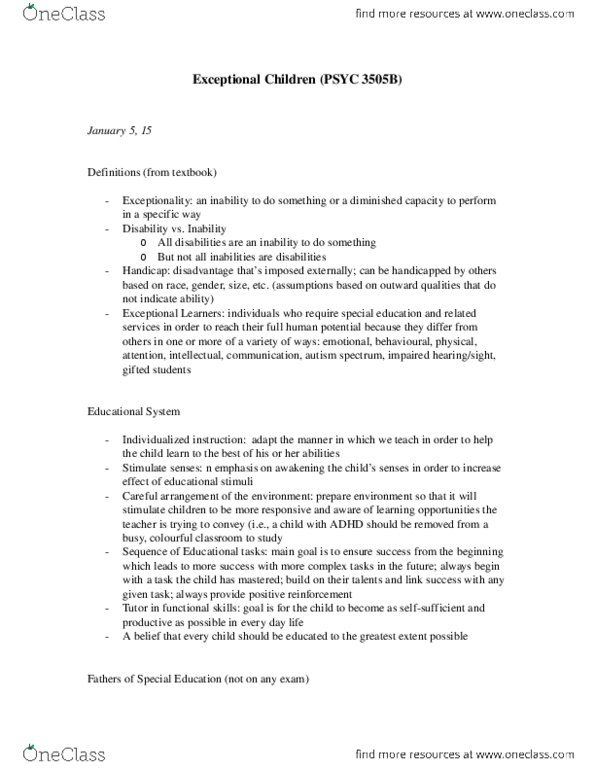 PSYC 3505 Lecture Notes - Lecture 1: Overdiagnosis, Chromosome, Ingroups And Outgroups thumbnail