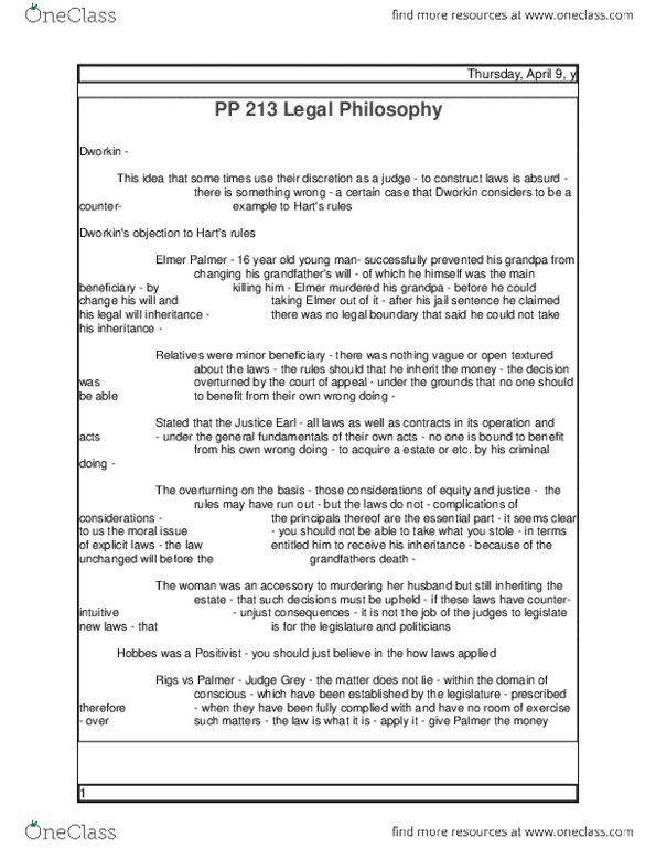 PP213 Lecture Notes - Lecture 17: Liberal Democracy thumbnail