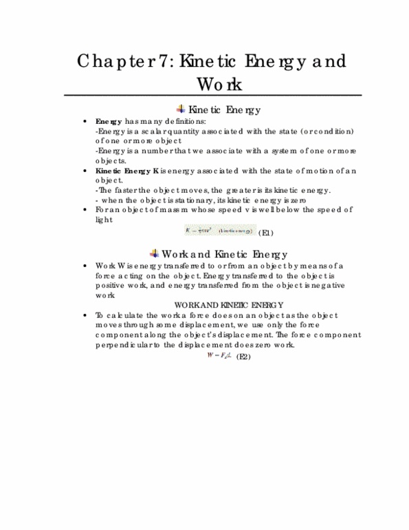 CAS PY 105 Chapter Notes - Chapter 7: Net Force thumbnail
