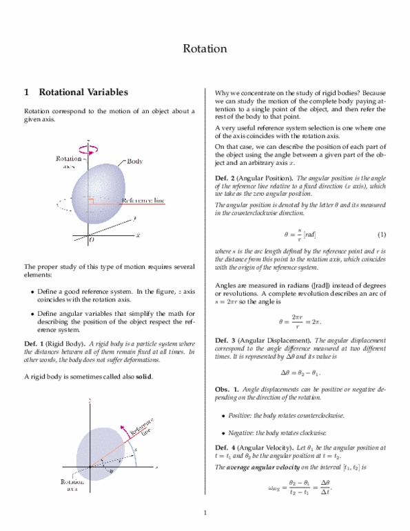 CAS PY 105 Chapter Notes - Chapter 10: Angular Acceleration, Particle System, Dot Product thumbnail