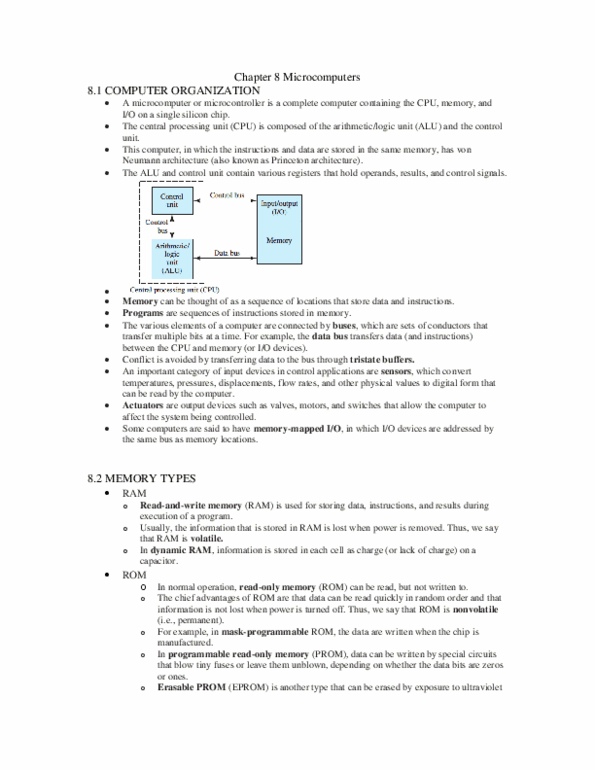 ECE-105 Chapter Notes - Chapter 8: Program Counter, Von Neumann Architecture, Machine Code thumbnail