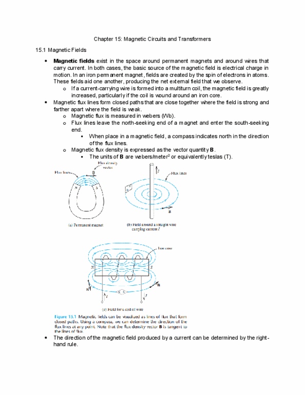 ECE-105 Chapter Notes - Chapter 15: Dot Product, Phasor, Magnetic Core thumbnail