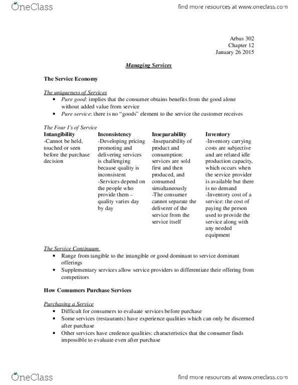 ARBUS302 Chapter 12: Managing Services. thumbnail