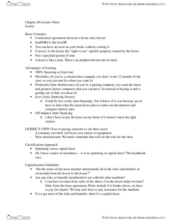 Management and Organizational Studies 3361A/B Lecture 20: Chapter 20 Lecture Notes.docx thumbnail