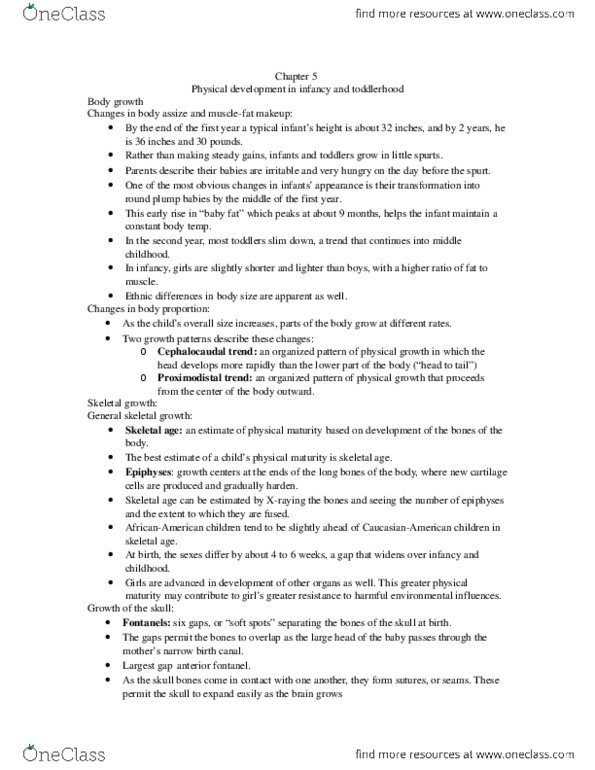 PSYCH211 Chapter Notes - Chapter 5: Marasmus, Malnutrition, Kwashiorkor thumbnail