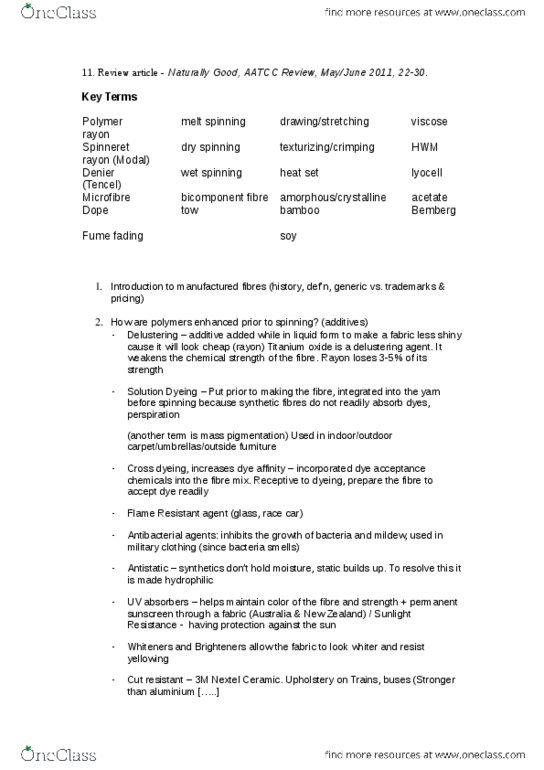 FSN 101 Chapter Notes - Chapter 6: Titanium Oxide, Formal Wear, Generic Point thumbnail