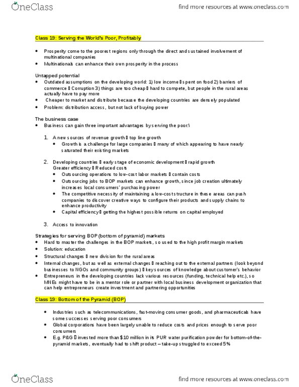 BU491 Lecture Notes - Lecture 19: Outsourcing, Profit Margin thumbnail