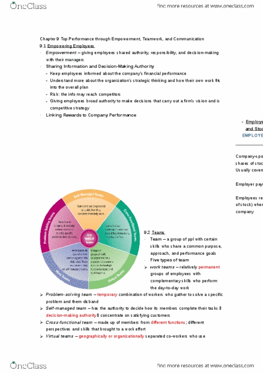 RSM100Y1 Chapter Notes - Chapter 9: Absenteeism, Main Source thumbnail