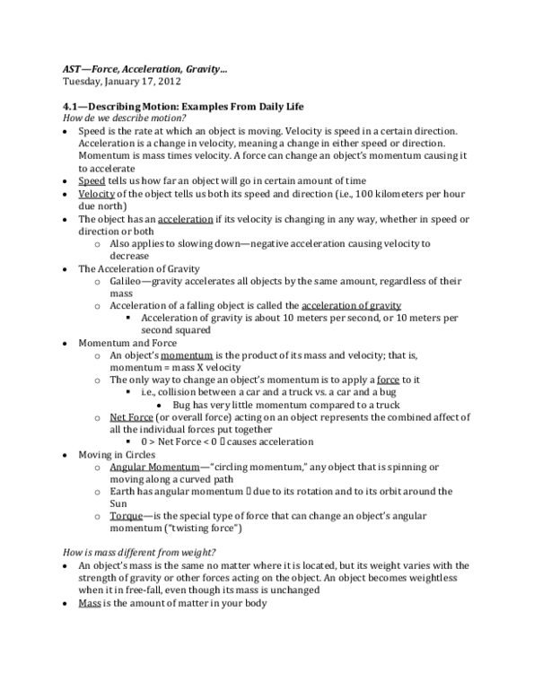 AST201H1 Chapter : AST— Jan 17 Lecture + Chapter Notes thumbnail