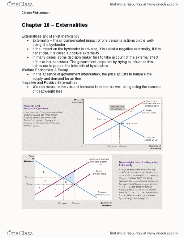 ECON101 Lecture Notes - Lecture 10: Coase Theorem, Economic Surplus, Omnipotence thumbnail