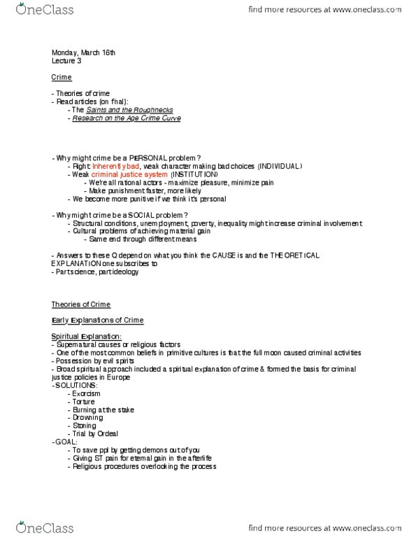 SOCI 250 Lecture Notes - Lecture 3: Homicide, Asteroid Family, Cesare Beccaria thumbnail