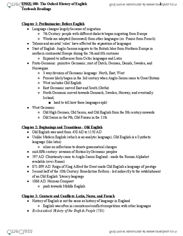 ENGL300 Chapter Notes - Chapter 1-5,7-13: Jutes thumbnail