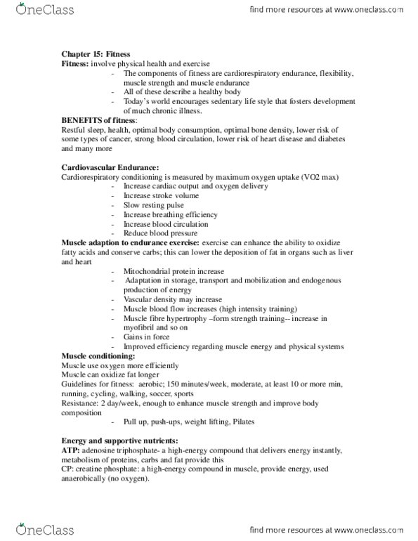 KINE 4020 Chapter Notes - Chapter 15: Hyponatremia, Vo2 Max, Electrolyte thumbnail