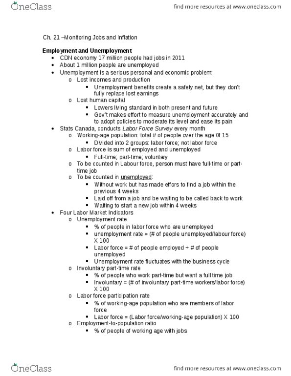 EC140 Chapter Notes - Chapter 21: Potential Output, Opportunity Cost, Hyperinflation thumbnail