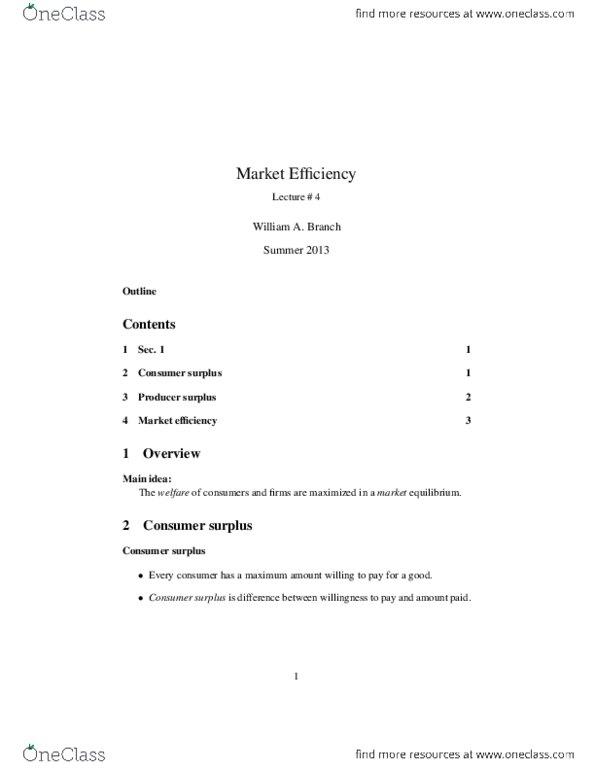 ECON 20A Chapter Notes - Chapter 4: Economic Surplus, Opportunity Cost, Root Mean Square thumbnail