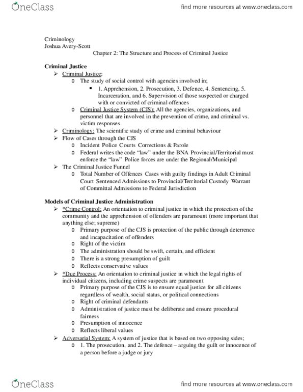 CC100 Chapter 2: Criminal Justice - Chapter 2.docx (CC102) thumbnail
