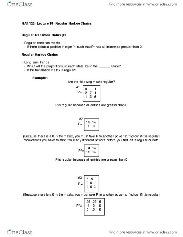 MAT 122 Lecture Notes - Lecture 18: Identity Matrix thumbnail