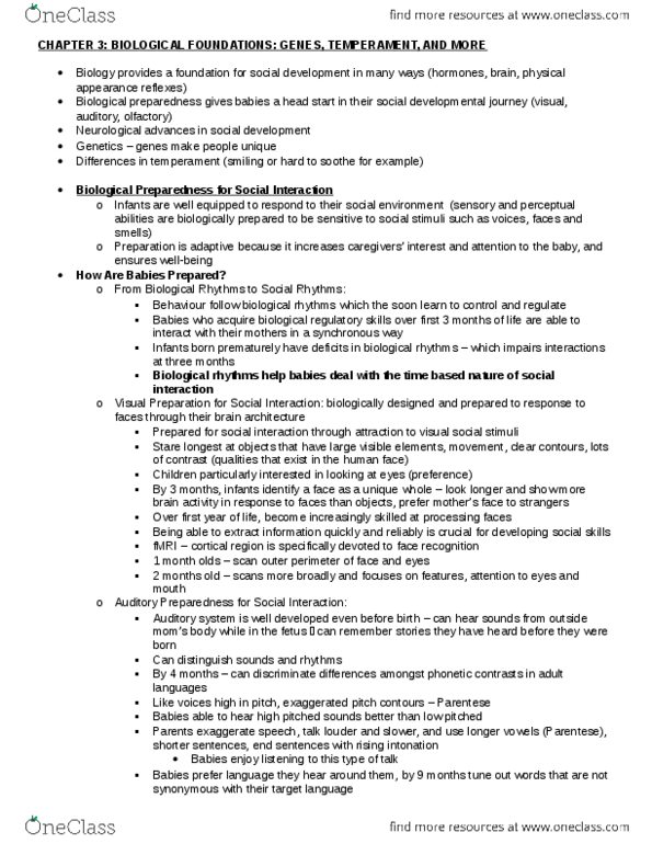 PSY311H5 Chapter Notes - Chapter 3: Prefrontal Cortex, Mirror Neuron, Synaptic Pruning thumbnail