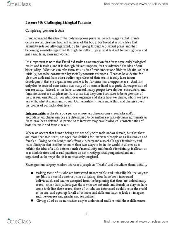 HREQ 1900 Lecture Notes - Lecture 9: Secondary Sex Characteristic, Libido, Bisexuality thumbnail