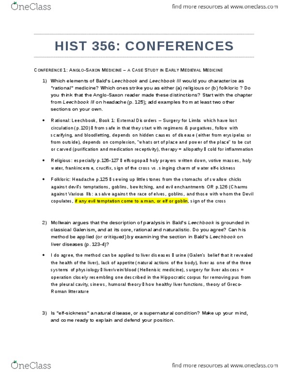 HIST 356 Lecture 3: HIST 356 Conferences.docx thumbnail