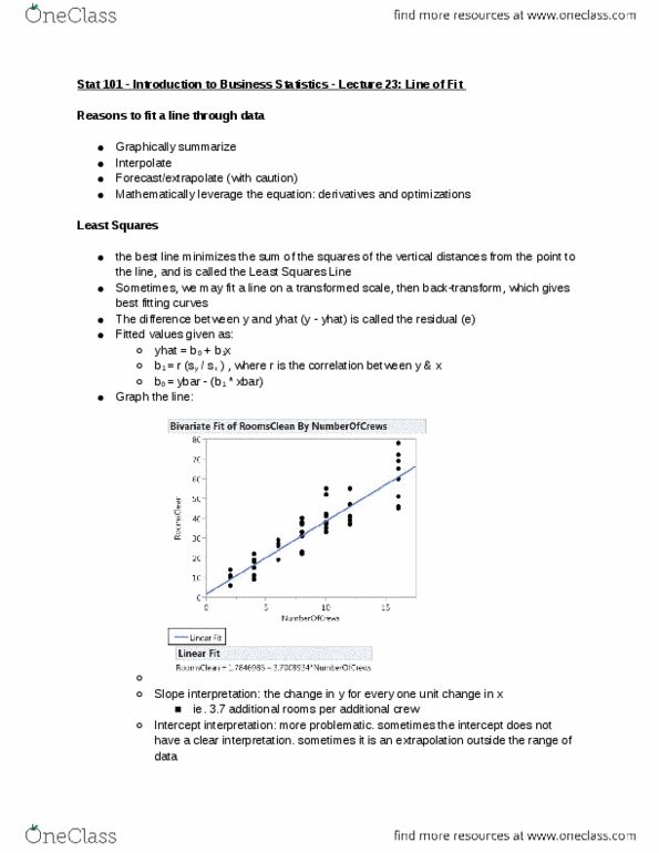 STAT 101 Lecture Notes - Lecture 23: Mean Squared Error thumbnail