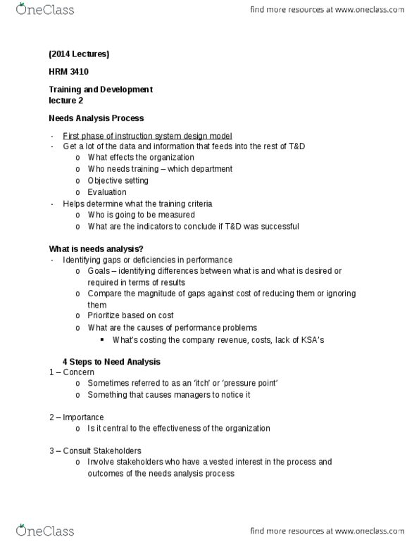 HRM 3410 Lecture Notes - Lecture 2: Society For Human Resource Management thumbnail