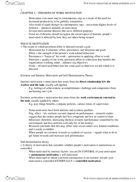 Management and Organizational Studies 2181A/B Chapter 5: Ch.5 notes.docx thumbnail