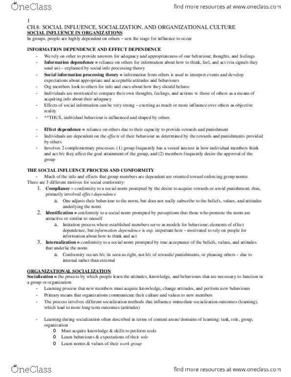 Management and Organizational Studies 2181A/B Chapter 8: Ch.8 Midterm Notes.docx thumbnail