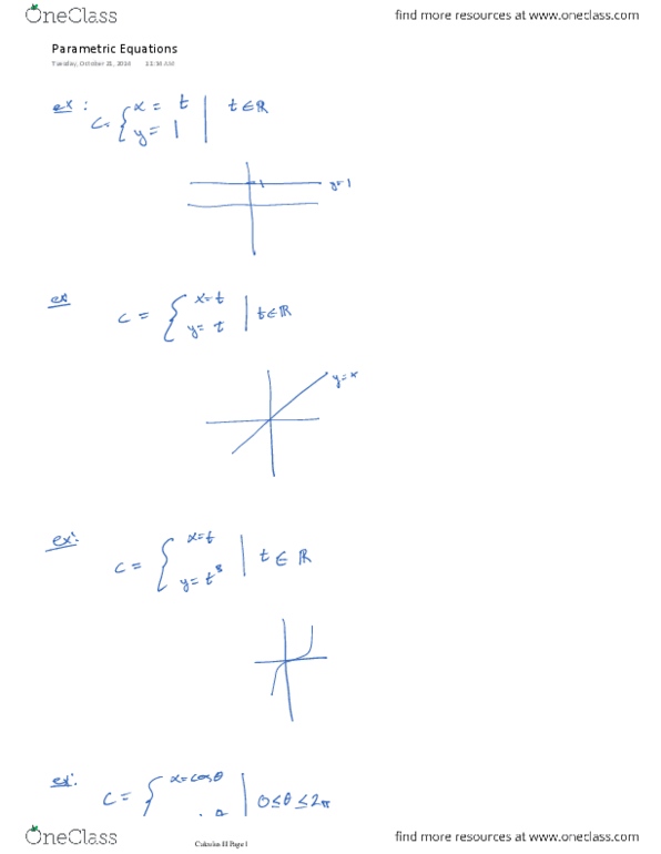 MATH V1102 Lecture 14: Parametric Equations (as PDF).pdf thumbnail
