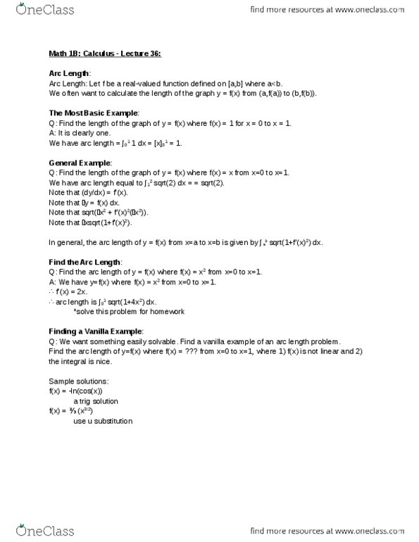 MATH 1B Lecture Notes - Lecture 36: Farad thumbnail