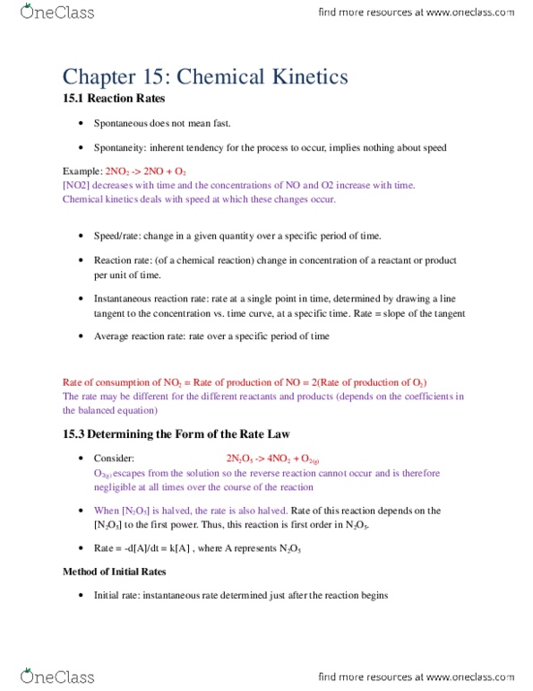 CHEM 122 Chapter 15: 15.1 15.3 Reaction Rates and Determining form of Rate Law.docx thumbnail