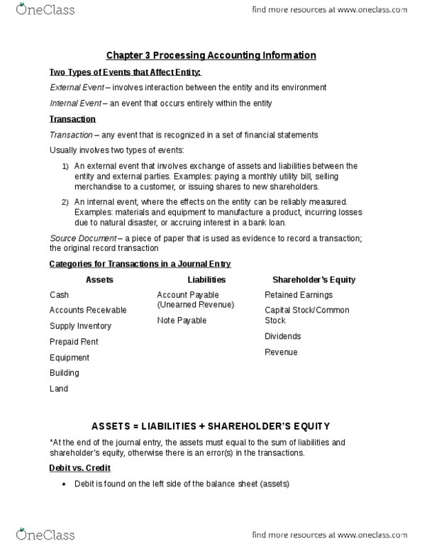 ACC 100 Lecture Notes - Lecture 3: Natural Disaster, Retained Earnings, Financial Statement thumbnail