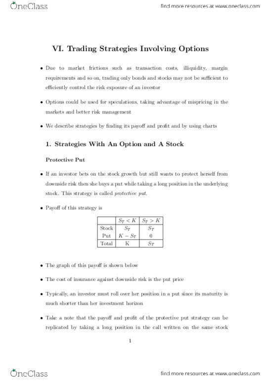 FINA 412 Lecture Notes - Lecture 6: Bear Spread, Option Style, Straddle thumbnail