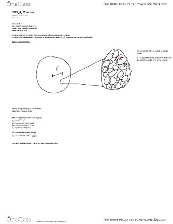 CHEN 3102 Lecture Notes - Lecture 48: Thermal Conductivity thumbnail