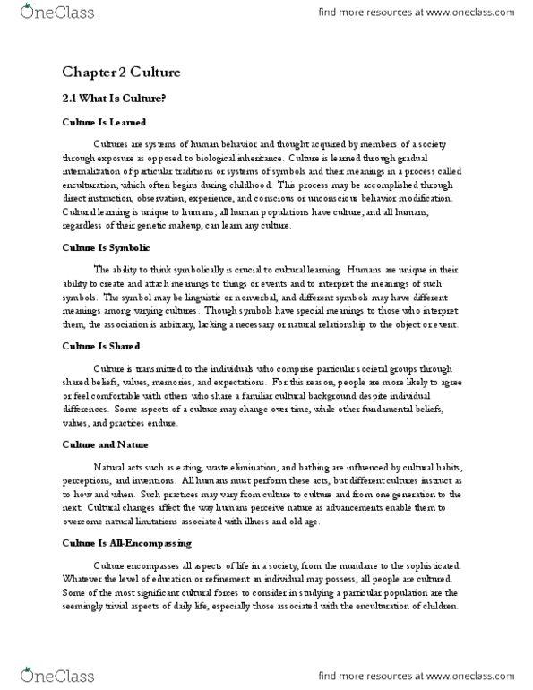 CAS AN 101 Chapter Notes - Chapter 2: Hominidae, Incest Taboo, Heredity thumbnail