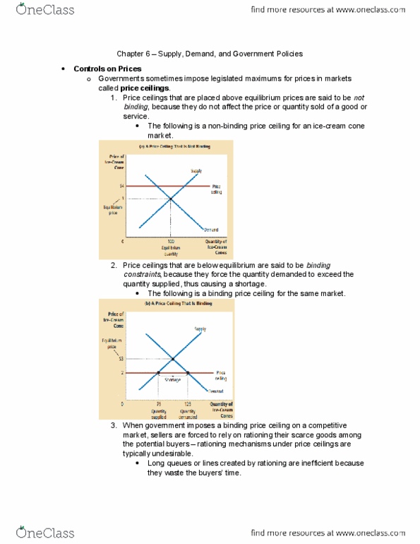 CAS EC 101 Chapter Notes - Chapter 6: Tax Incidence, Demand Curve, Price Floor thumbnail