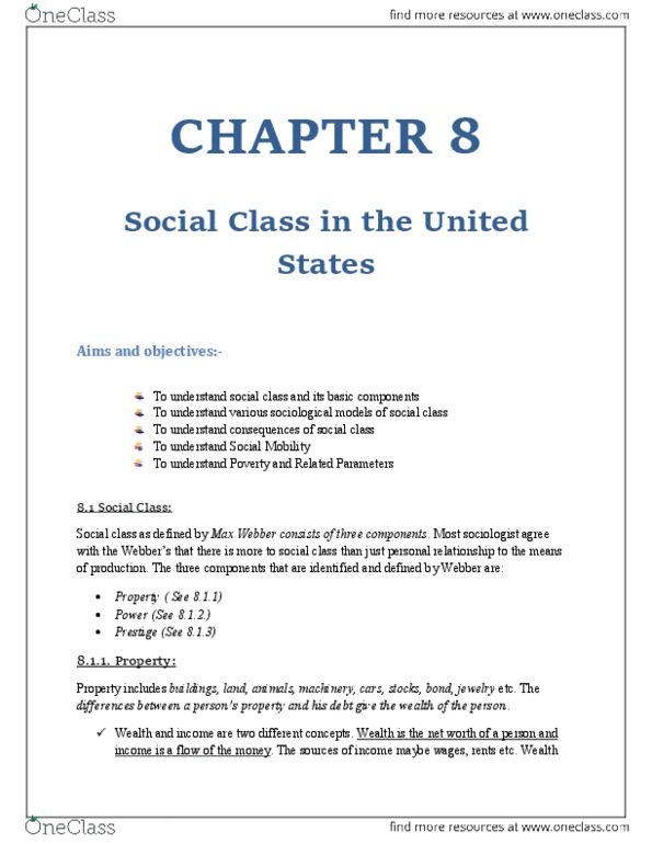 SOC 100 Chapter Notes - Chapter 8: Parenting, Bourgeoisie, High School Dropouts thumbnail