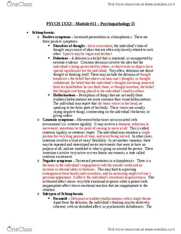 PSYCH 1XX3 Lecture Notes - Lecture 11: Twin, Narcissistic Personality Disorder, Truancy thumbnail