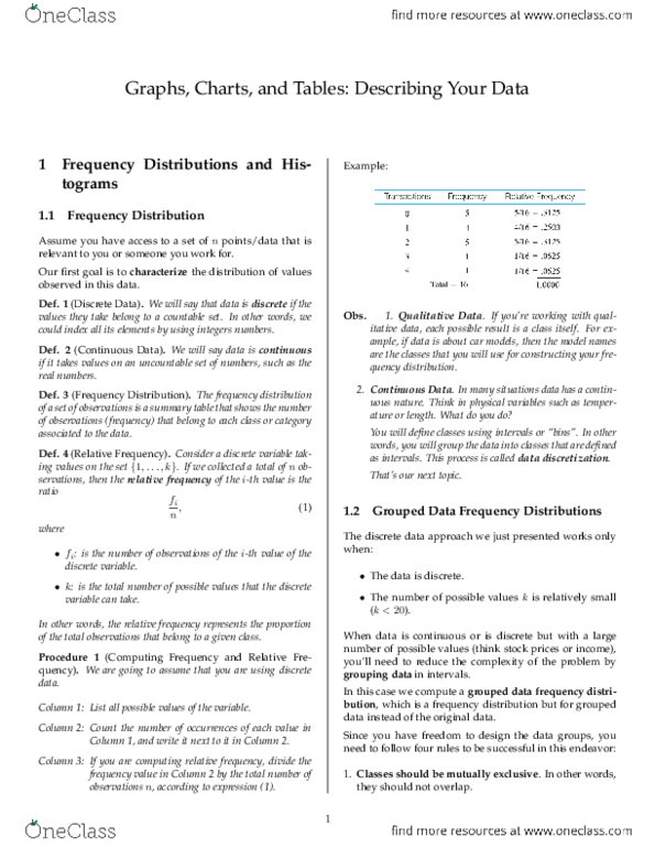 STAT 1100 Chapter Notes - Chapter 2: Infor, Floor And Ceiling Functions, Informa thumbnail